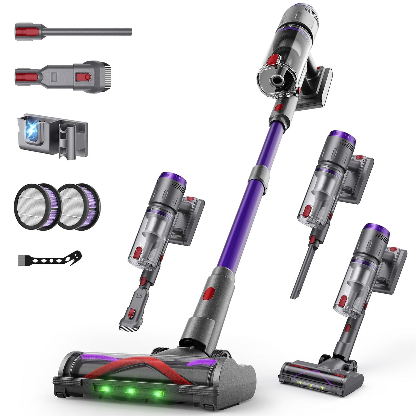 Aspirapolvere Senza Fili, 600W/58000Pa