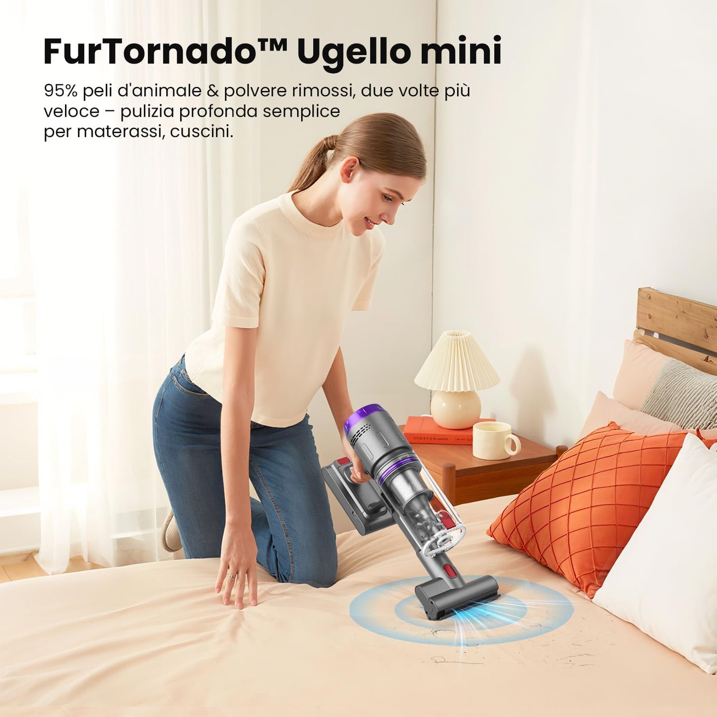Aspirapolvere Senza Fili, 600W/58000Pa