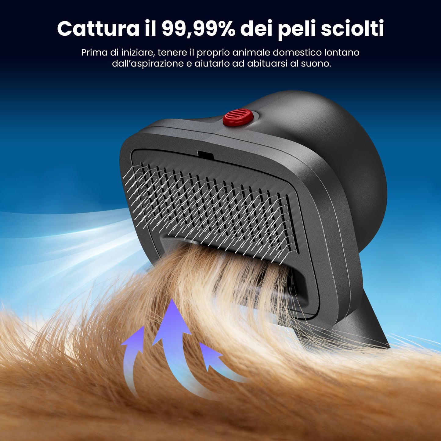 Aspirapolvere Senza Fili Potente, 600W/58000Pa/75Min, Scopa Elettrica Senza Fili con Tubo Flessibile da 1 m, Tosatrice e Spazzola per Animali, Autoportante per Tappeti/Pavimenti/Peli Animali